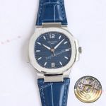 Swiss Copy Patek Philippe Women Nautilus watches 9015 Blue Leather Strap